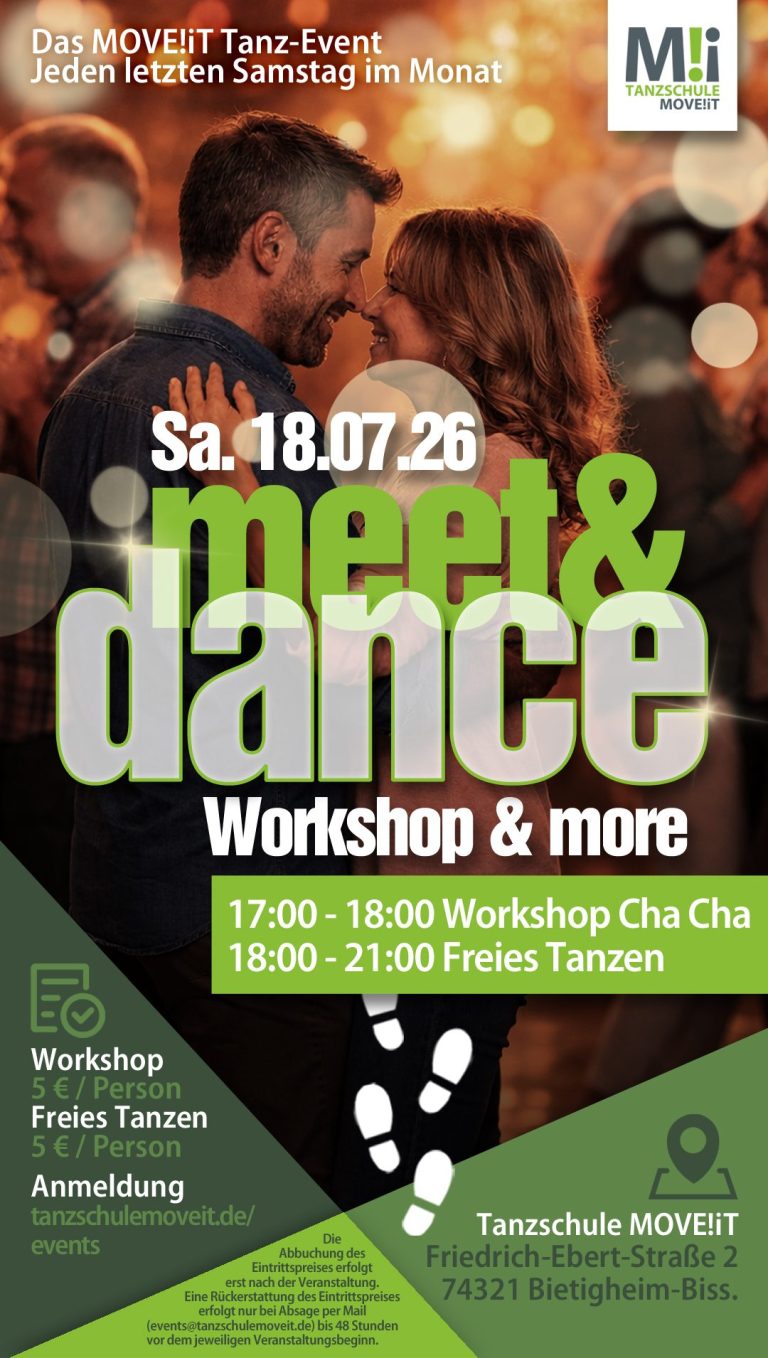Events und Veranstaltungen deiner Tanzschule MOVE!iT in Ludwigsbrug, Bietigheim-Bissingen, Ingersheim und Gerlingen im Überblick