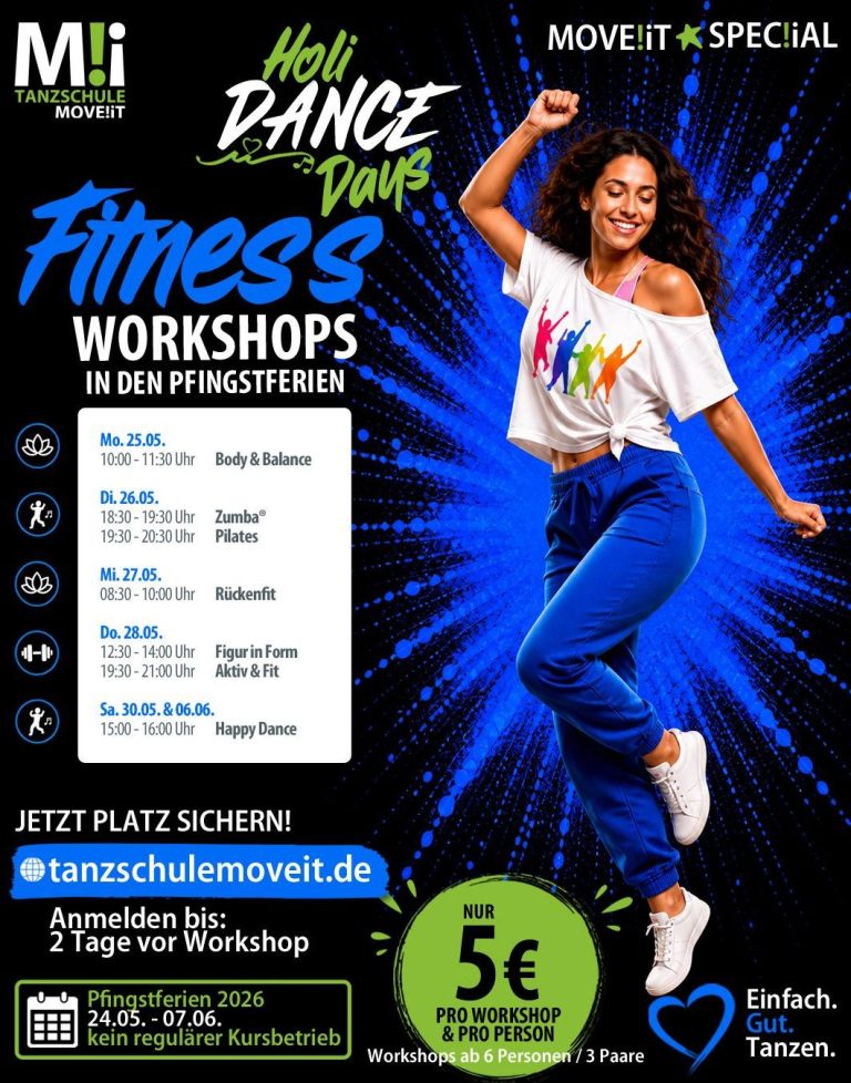 Events und Veranstaltungen deiner Tanzschule MOVE!iT in Ludwigsbrug, Bietigheim-Bissingen, Ingersheim und Gerlingen im Überblick